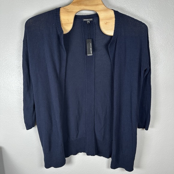 James Perse Sweaters - NEW James Perse Drop Shoulder Sweater Cardigan Womens 2 M/L Navy Blue Cotton